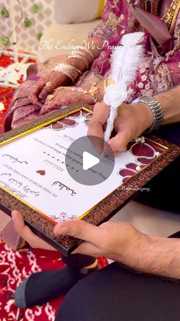 Bespoke Velvet Nikkah Nama Reveal