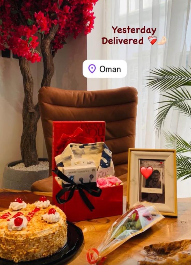 Gulf & Milestone Surprise Experience - Delivered Oman Hamper & Cake