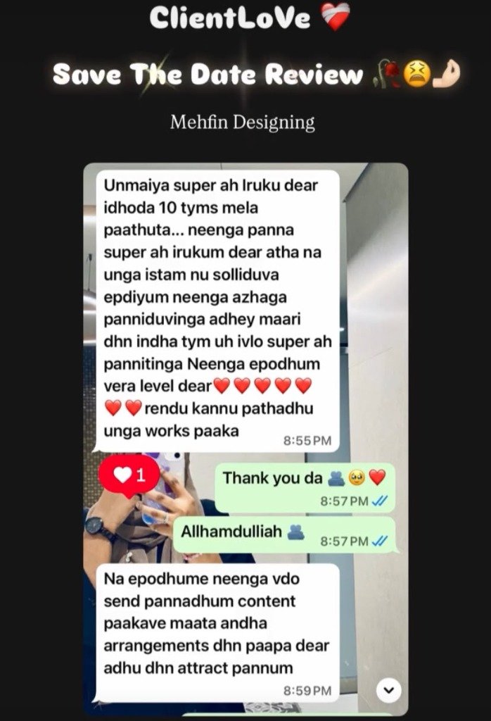 Client Review on Save The Date Video